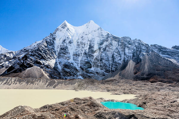 View of Lake Imja in the Himalayas